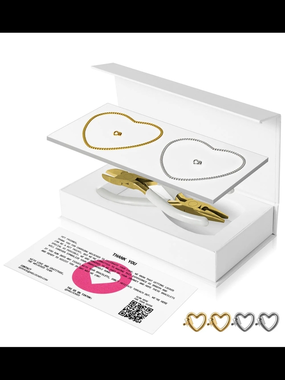 WeLocked Permanent Bracelet Kit. DIY Set. Gold & Silver NEW SEALED IN BOX